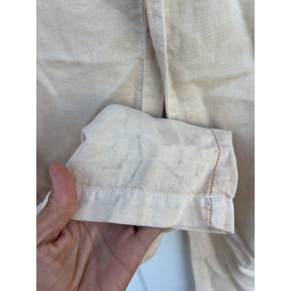 Cloth‎ & Stone Wide Leg Pants Beige Linen Blend High Rise Women Size 29 - Picture 5 of 7